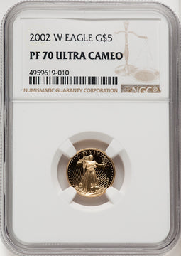 2002-W Gold American Eagle Brown Label 4-Coin Set NGC PF70