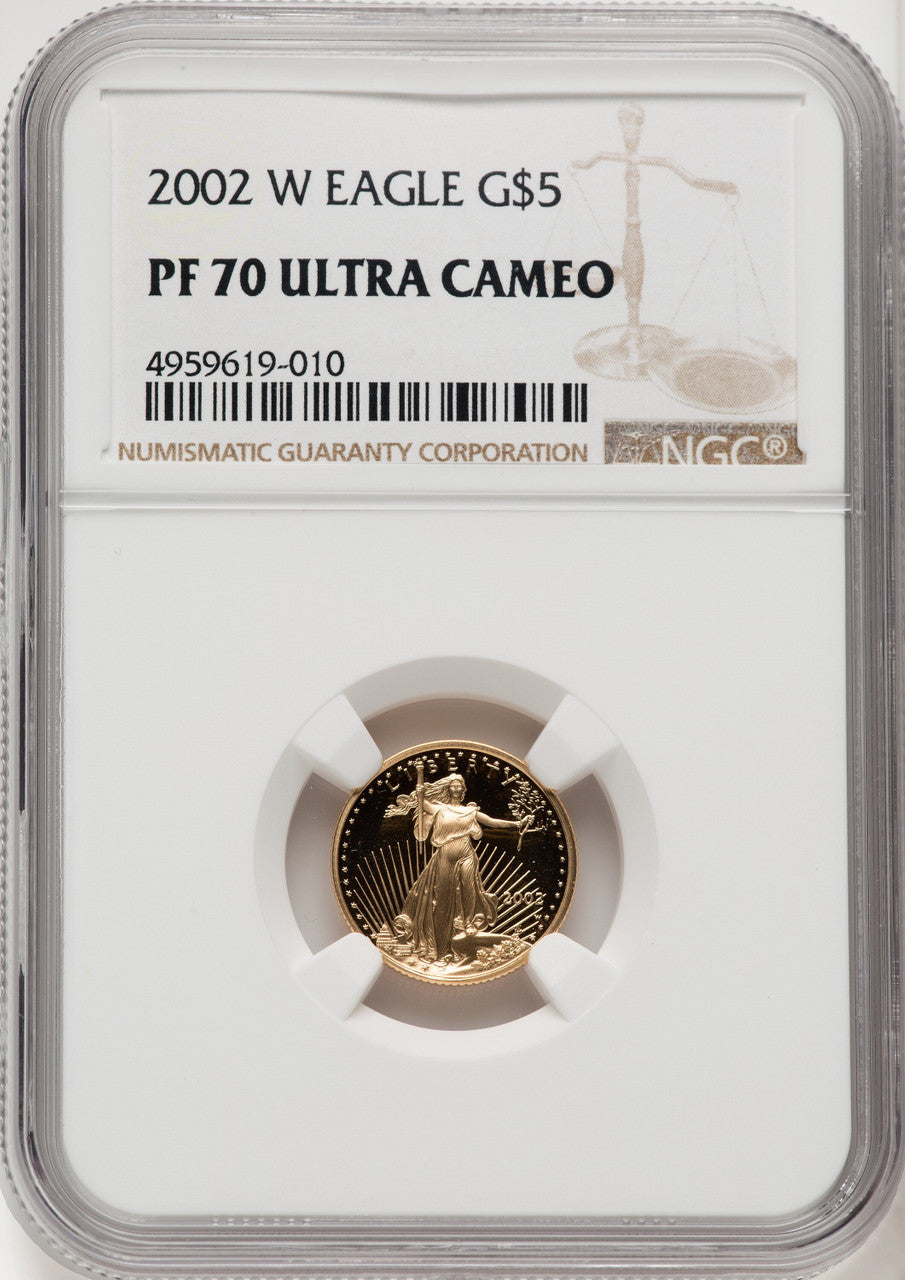 2002-W Gold American Eagle Brown Label 4-Coin Set NGC PF70