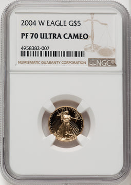 2004-W Gold American Eagle Brown Label 4-Coin Set NGC PF70