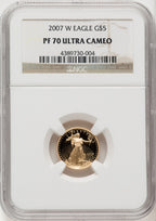 2007-W Gold American Eagle Brown Label 4-Coin Set NGC PF70