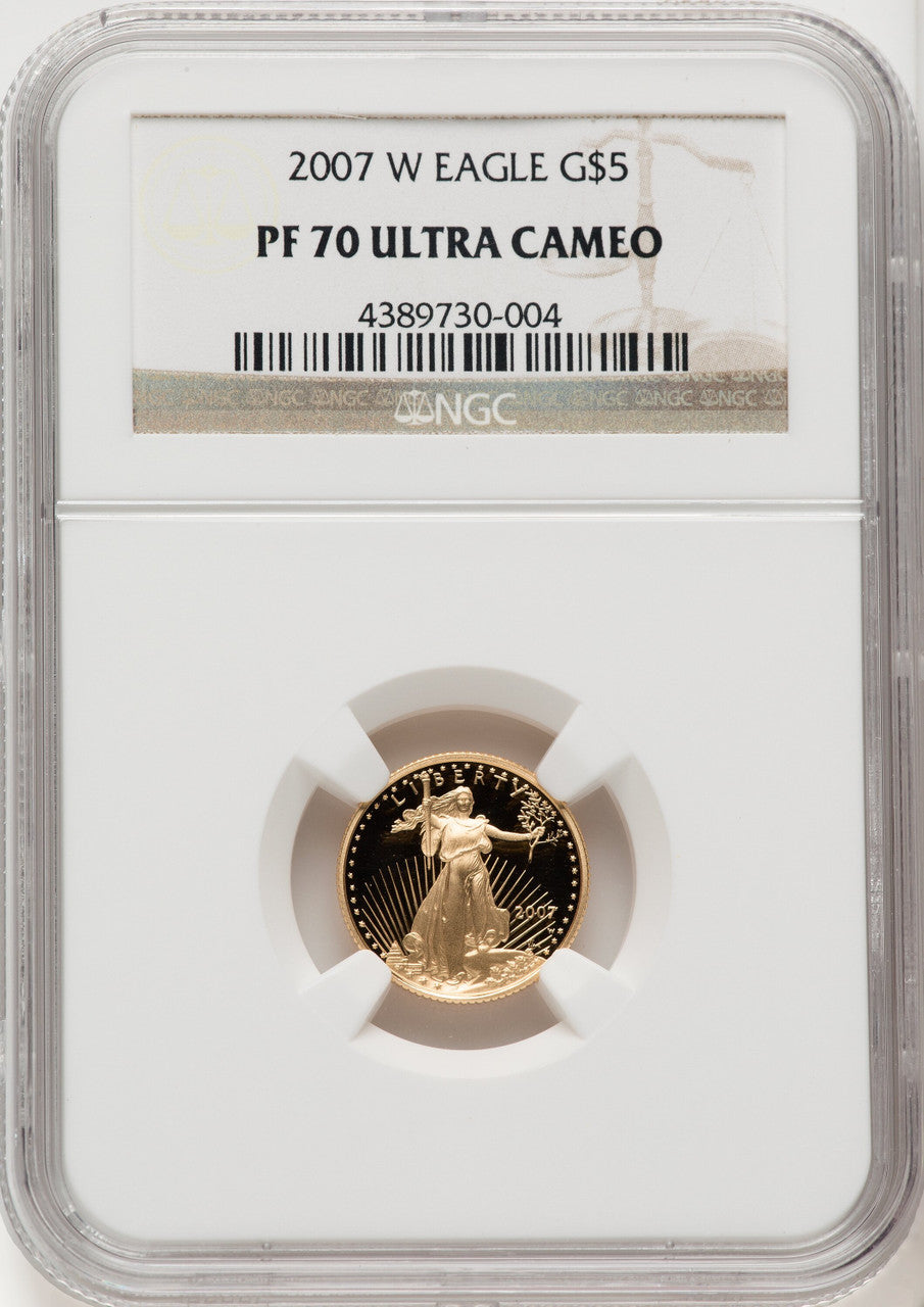 2007-W Gold American Eagle Brown Label 4-Coin Set NGC PF70
