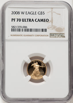 2008-W Gold American Eagle Brown Label 4-Coin Set NGC PF70