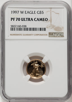 1997-W Gold American Eagle Brown Label 4-Coin Set NGC PF70