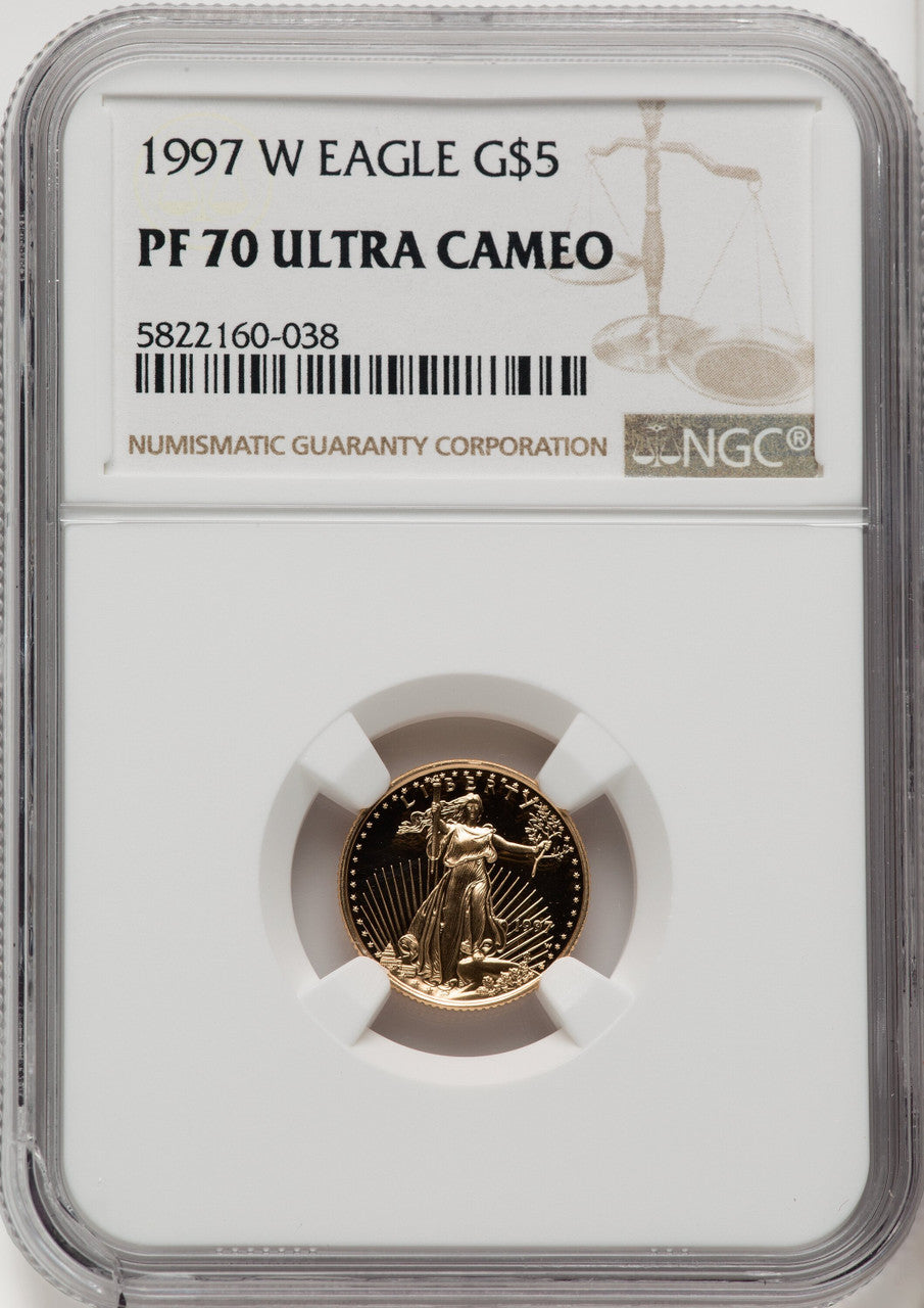 1997-W Gold American Eagle Brown Label 4-Coin Set NGC PF70