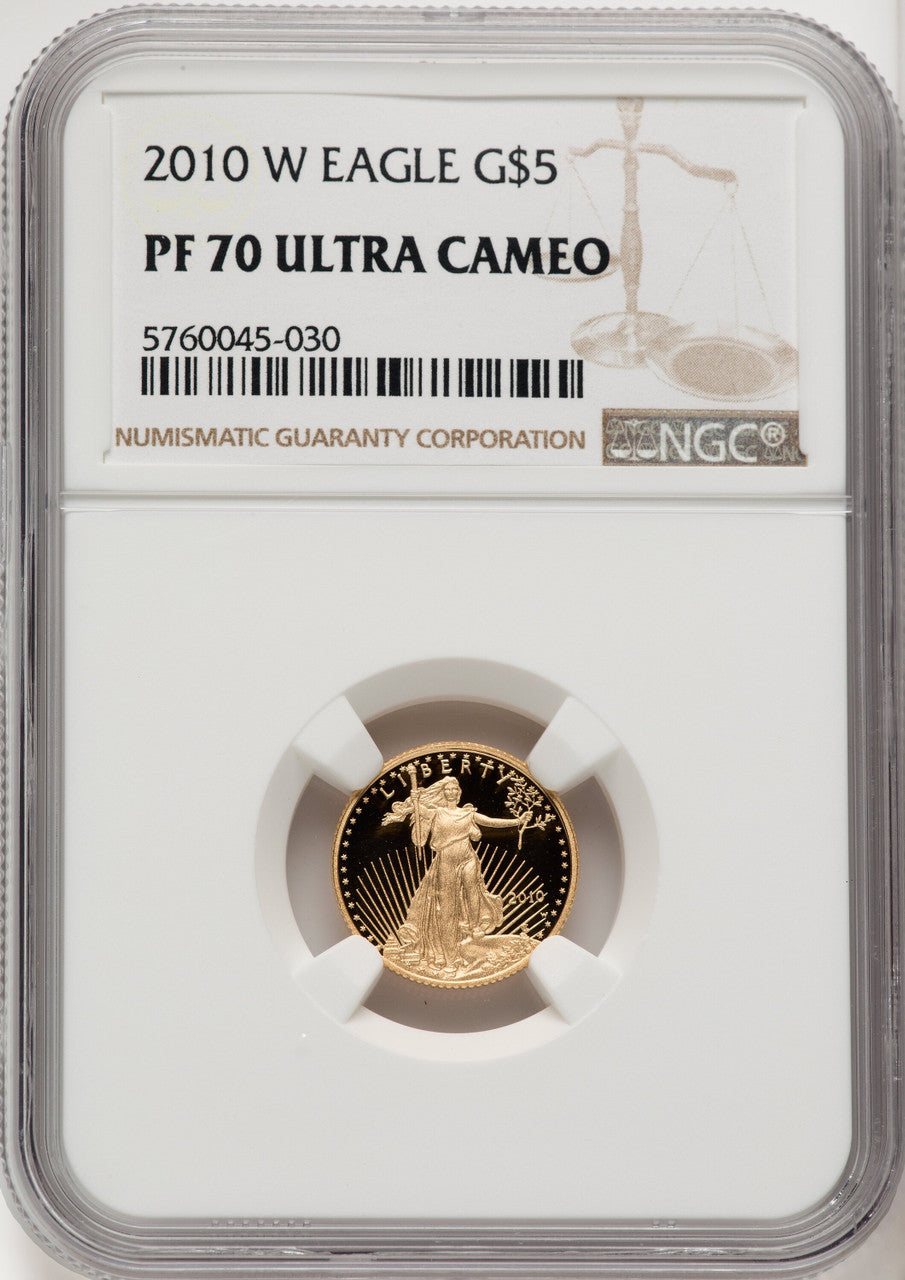 2010-W Gold American Eagle Brown Label 4-Coin Set NGC PF70