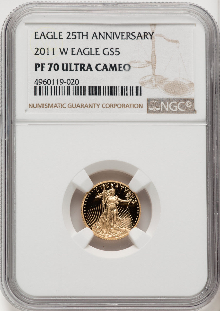 2011-W Gold American Eagle Brown Label 4-Coin Set NGC PF70