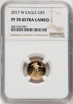 2017-W Gold American Eagle Brown Label 4-Coin Set NGC PF70