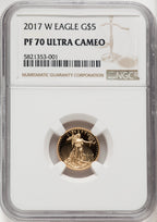 2017-W Gold American Eagle Brown Label 4-Coin Set NGC PF70