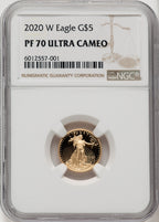 2020-W Gold American Eagle Brown Label 4-Coin Set NGC PF70