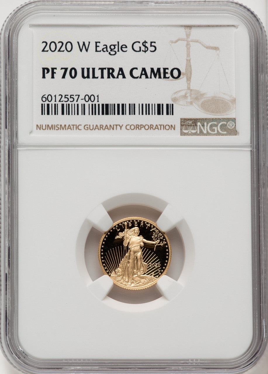 2020-W Gold American Eagle Brown Label 4-Coin Set NGC PF70