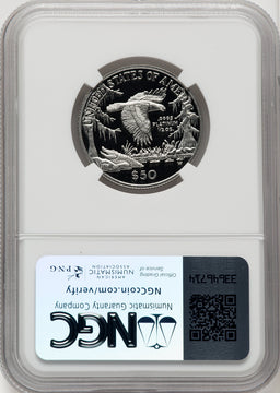 1999-W $50 Half-Ounce Platinum Eagle Statue of Liberty Brown Label NGC PF70 (769604004)