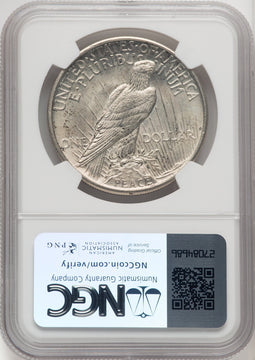 1921 Peace Dollar NGC MS65
