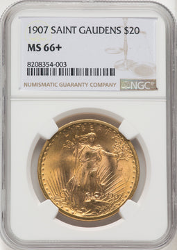 1907 $20 Saint Saint-Gaudens Double Eagle NGC MS66+ (769124005)