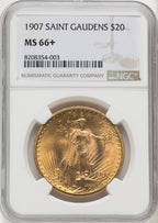 1907 $20 Saint Saint-Gaudens Double Eagle NGC MS66+ (769124005)