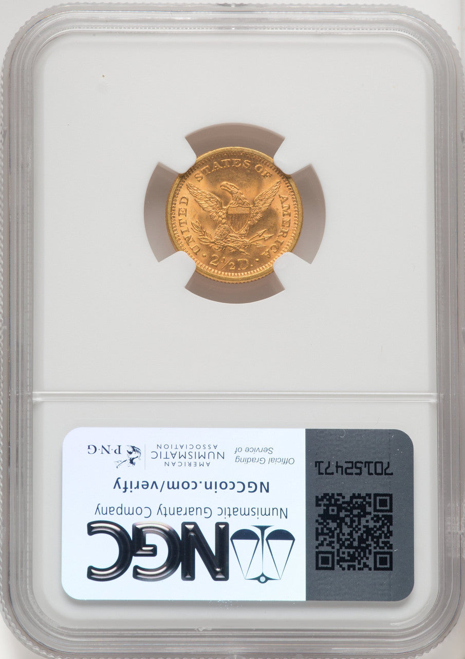1878 $2.50 Liberty Quarter Eagle NGC MS66