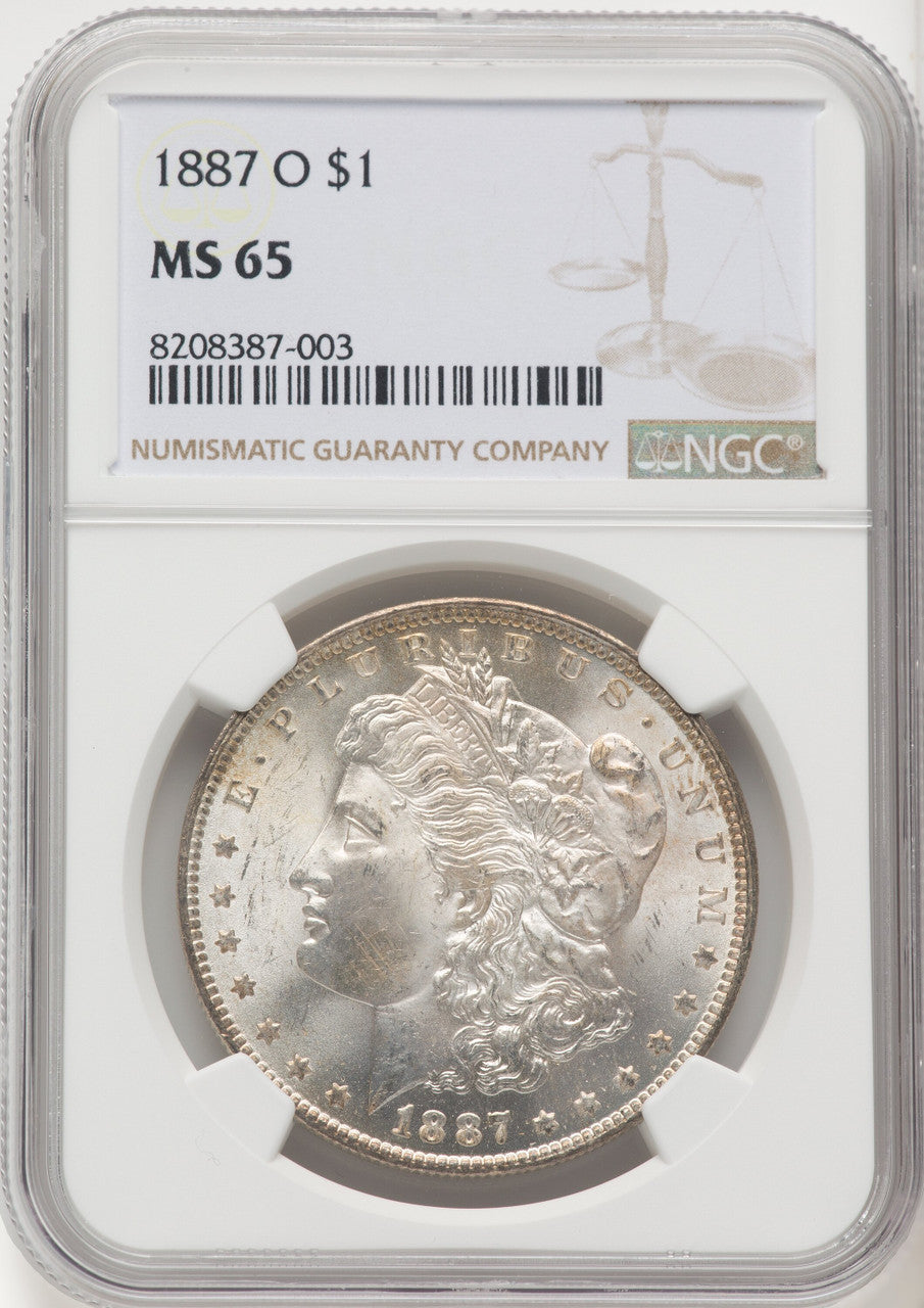 1887-O Morgan Dollar NGC MS65