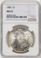 1885 Morgan Dollar NGC MS67