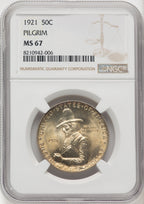 1921 50C Pilgrim Commemorative Silver NGC MS67 (769306015)