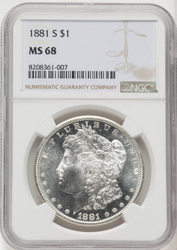 1881-S Morgan Dollar NGC MS68 (769258003)