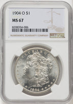 1904-O Morgan Dollar NGC MS67