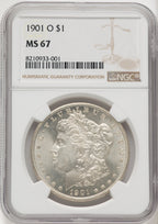 1901-O Morgan Dollar NGC MS67