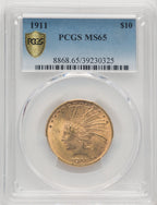 1911 $10 Indian Eagle PCGS MS65 (769904045)