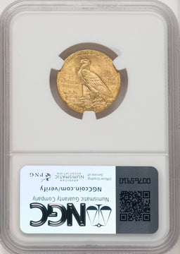 1913 $5 Indian Half Eagle NGC MS64