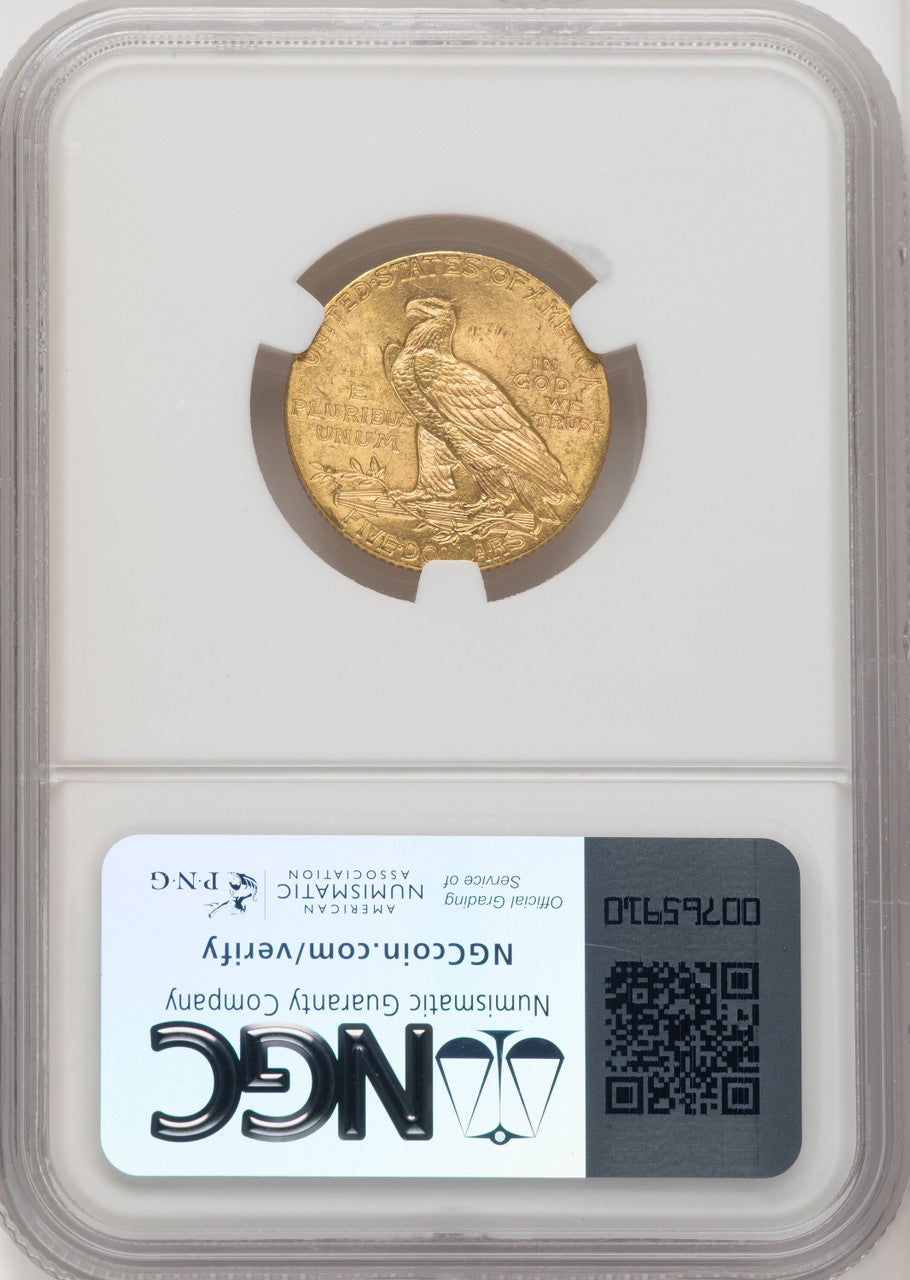 1913 $5 Indian Half Eagle NGC MS64