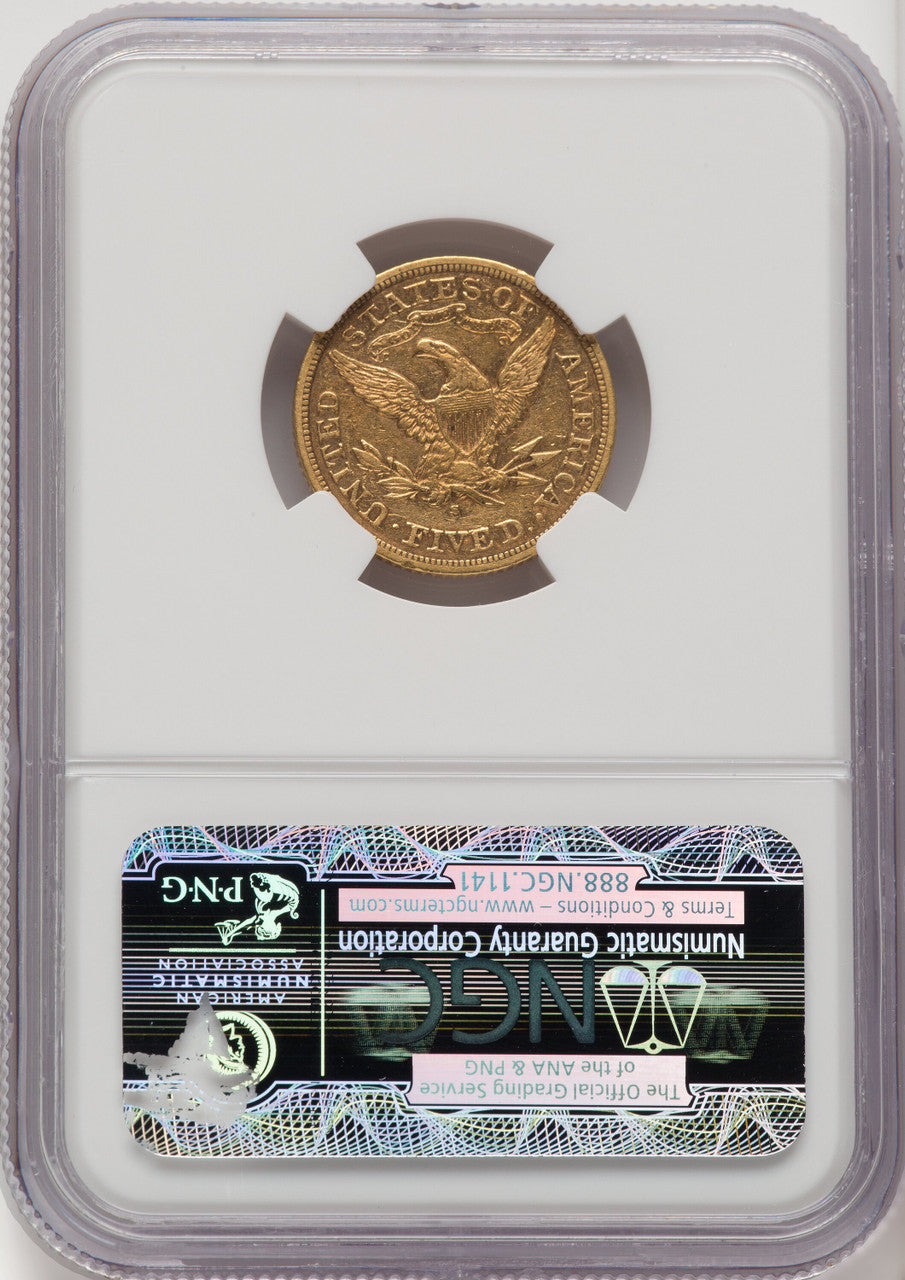 1870-S $5 Liberty Half Eagle NGC AU50