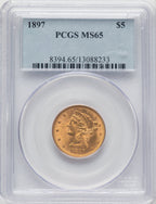 1897 $5 Liberty Half Eagle PCGS MS65