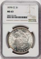 1878-CC Morgan Dollar NGC MS63