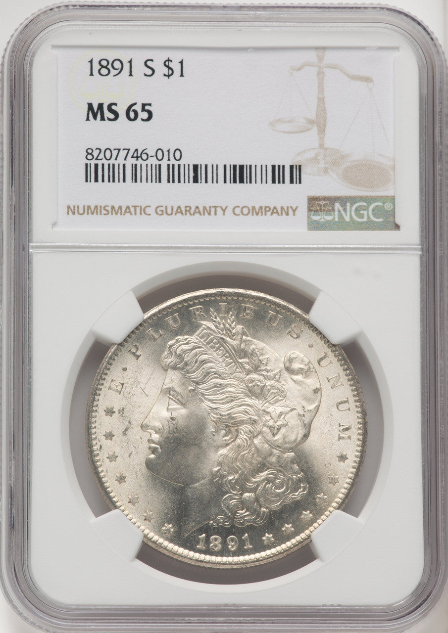 1891-S Morgan Dollar NGC MS65