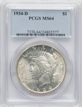 1934-D Peace Dollar PCGS MS64