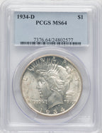 1934-D Peace Dollar PCGS MS64