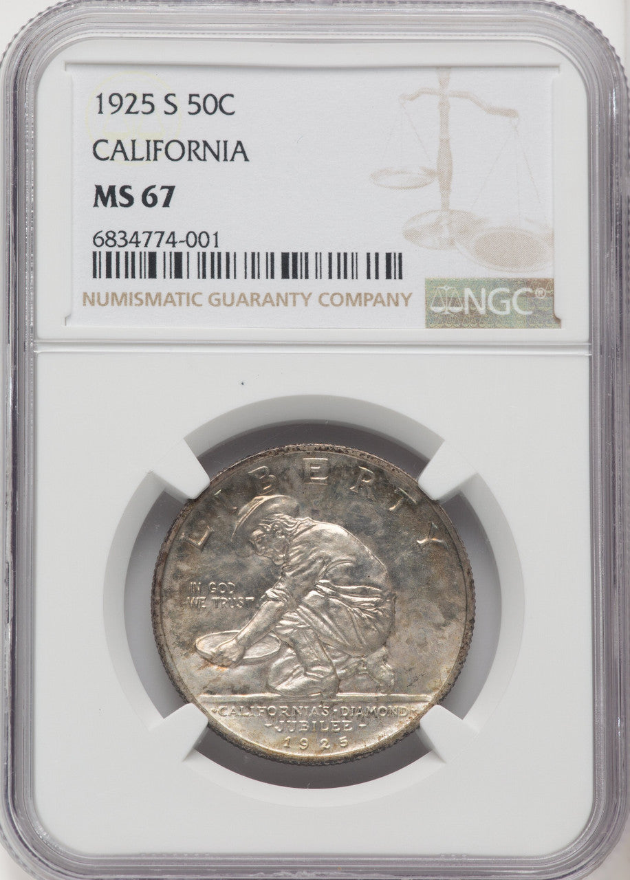 1925-S 50C California Commemorative Silver NGC MS67 (770211010)