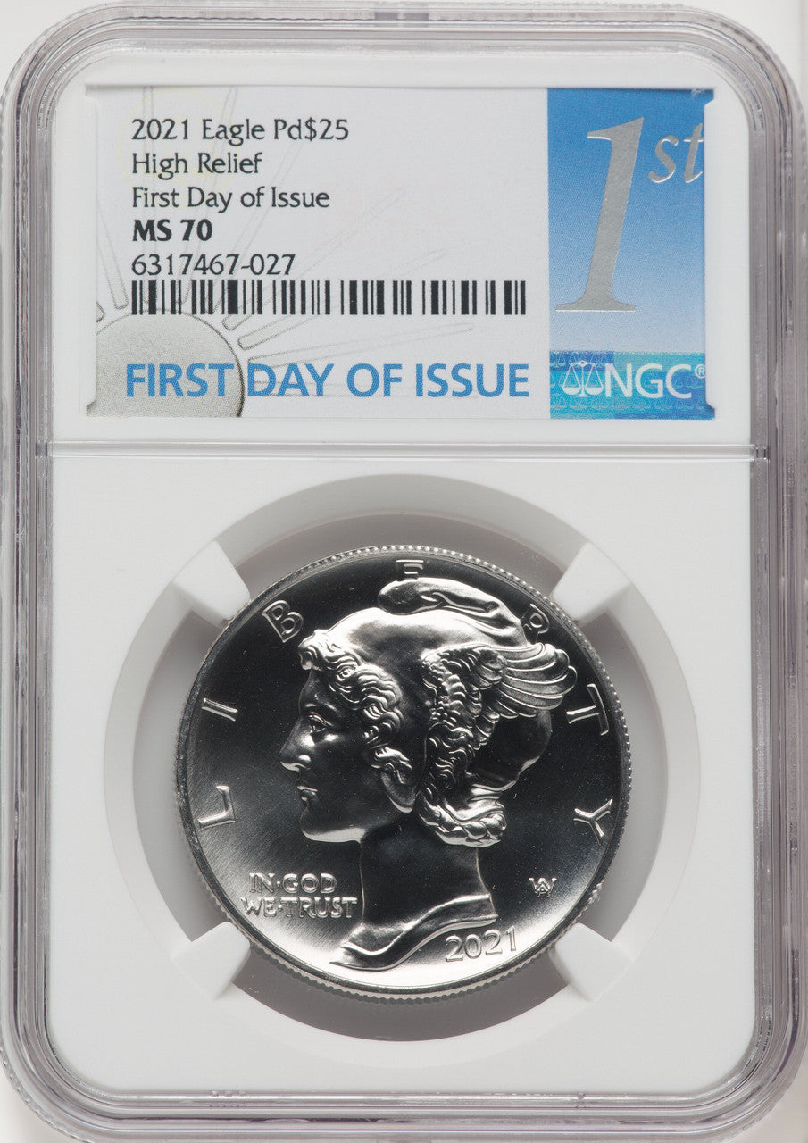 2021 $25 Palladium FDI NGC MS70