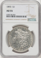 1893 Morgan Dollar NGC AU55