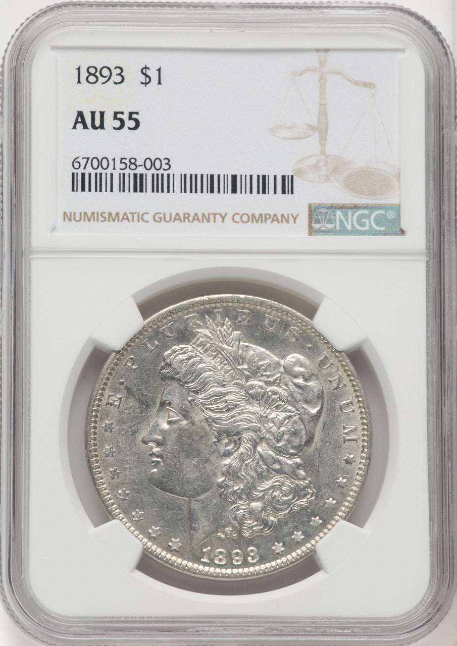 1893 Morgan Dollar NGC AU55