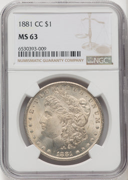 1881-CC Morgan Dollar NGC MS63