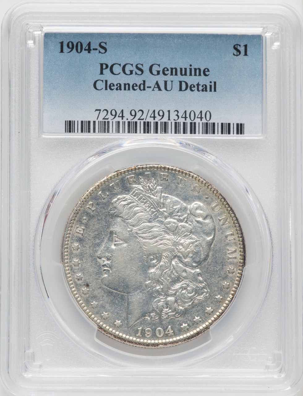 1904-S Morgan Dollar Genuine PCGS AU50