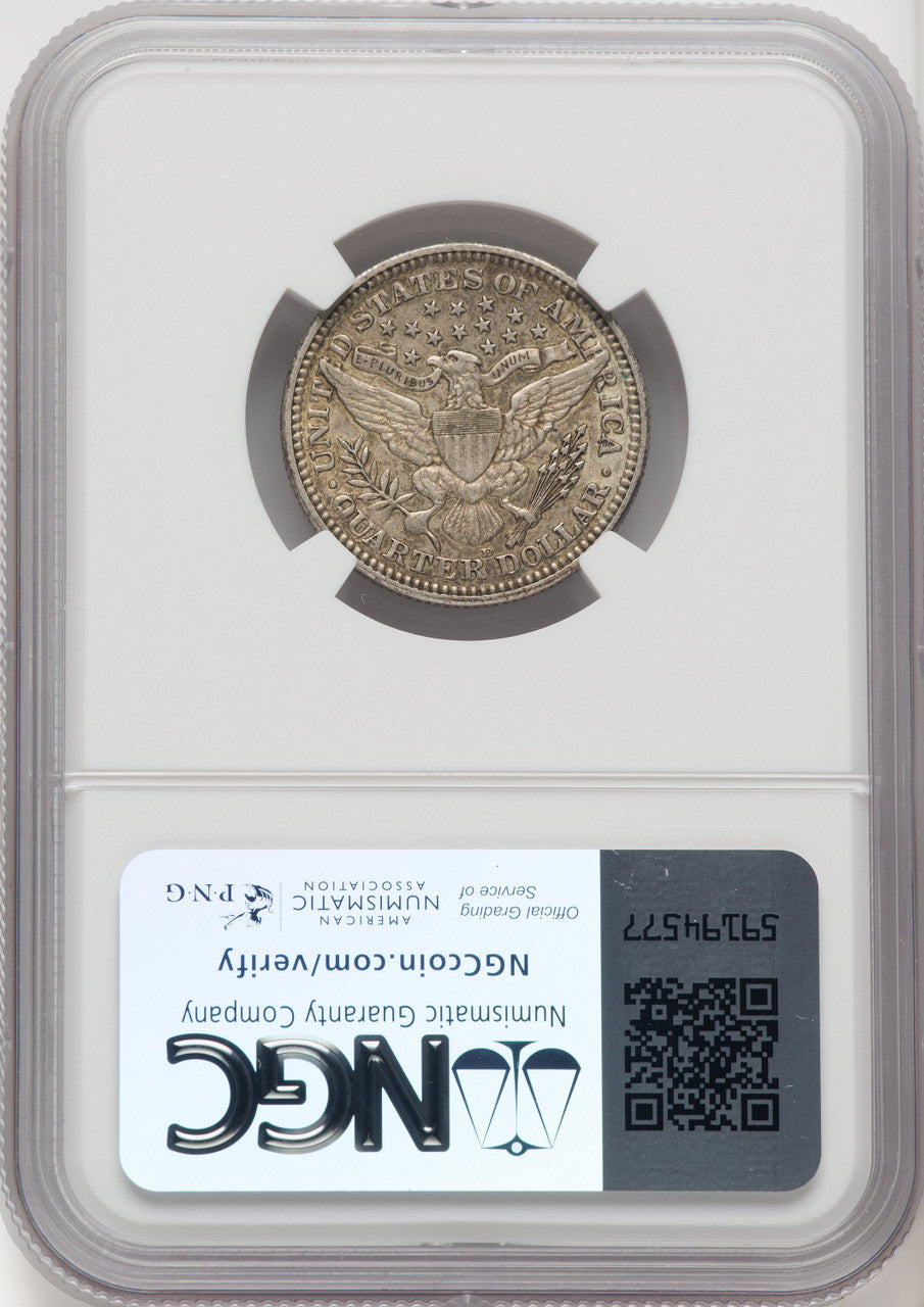 1911-D 25C Barber Quarter NGC AU53