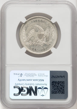 1839 50C DRAPERY Seated Half Dollar NGC AU55