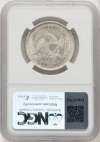 1839 50C DRAPERY Seated Half Dollar NGC AU55