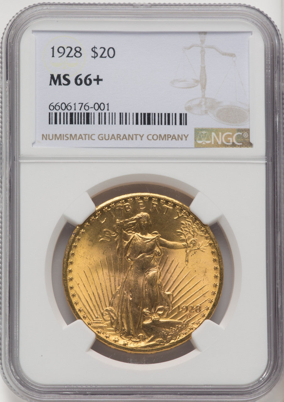 1928 $20 Saint-Gaudens Double Eagle NGC MS66+ (519737005)