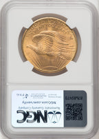 1908 $20 NO MOTTO Saint-Gaudens Double Eagle NGC MS66+ (519737002)