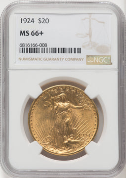 1924 $20 Saint Saint-Gaudens Double Eagle NGC MS66+ (519737001)