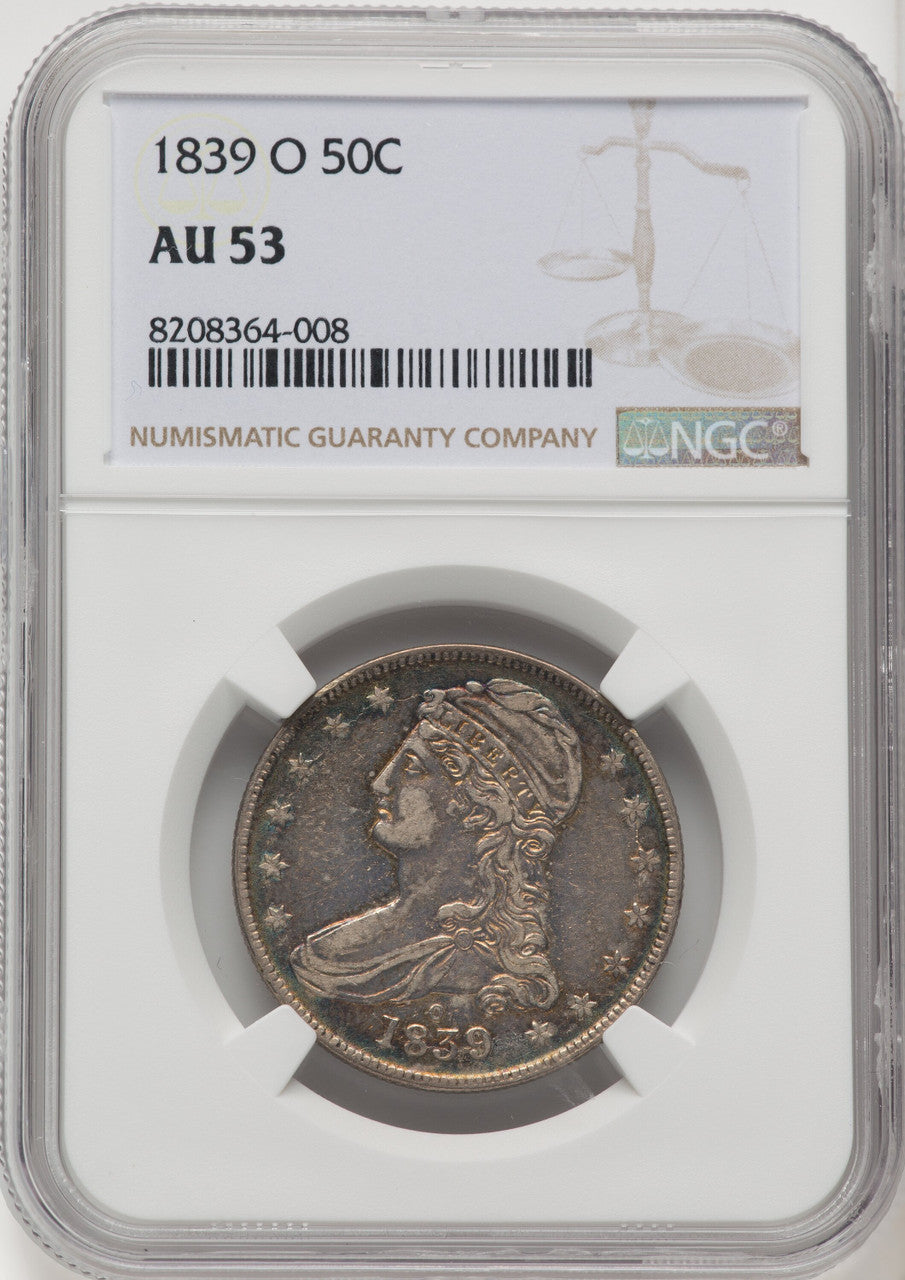1839-O 50C Reeded Edge Half Dollar NGC AU53
