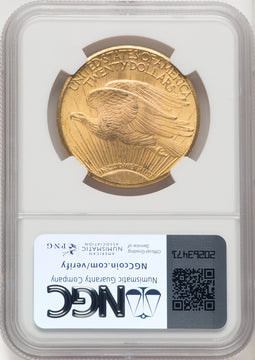 1927 $20 Saint-Gaudens Double Eagle NGC MS66+