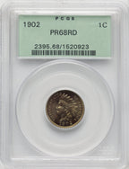 1902 1C RD Proof Indian Cent PCGS PR68