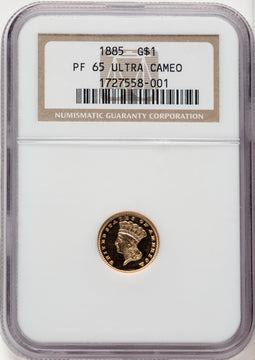1885 G$1 Proof Gold Dollar NGC PR65